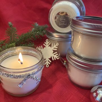 Holiday Joy Soy Candles (Organic, All Natural, with Pure Essential Oils) 4 oz